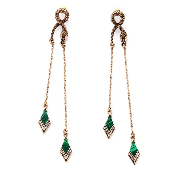 Jewelry - NEW Snake Double Drop Earrings